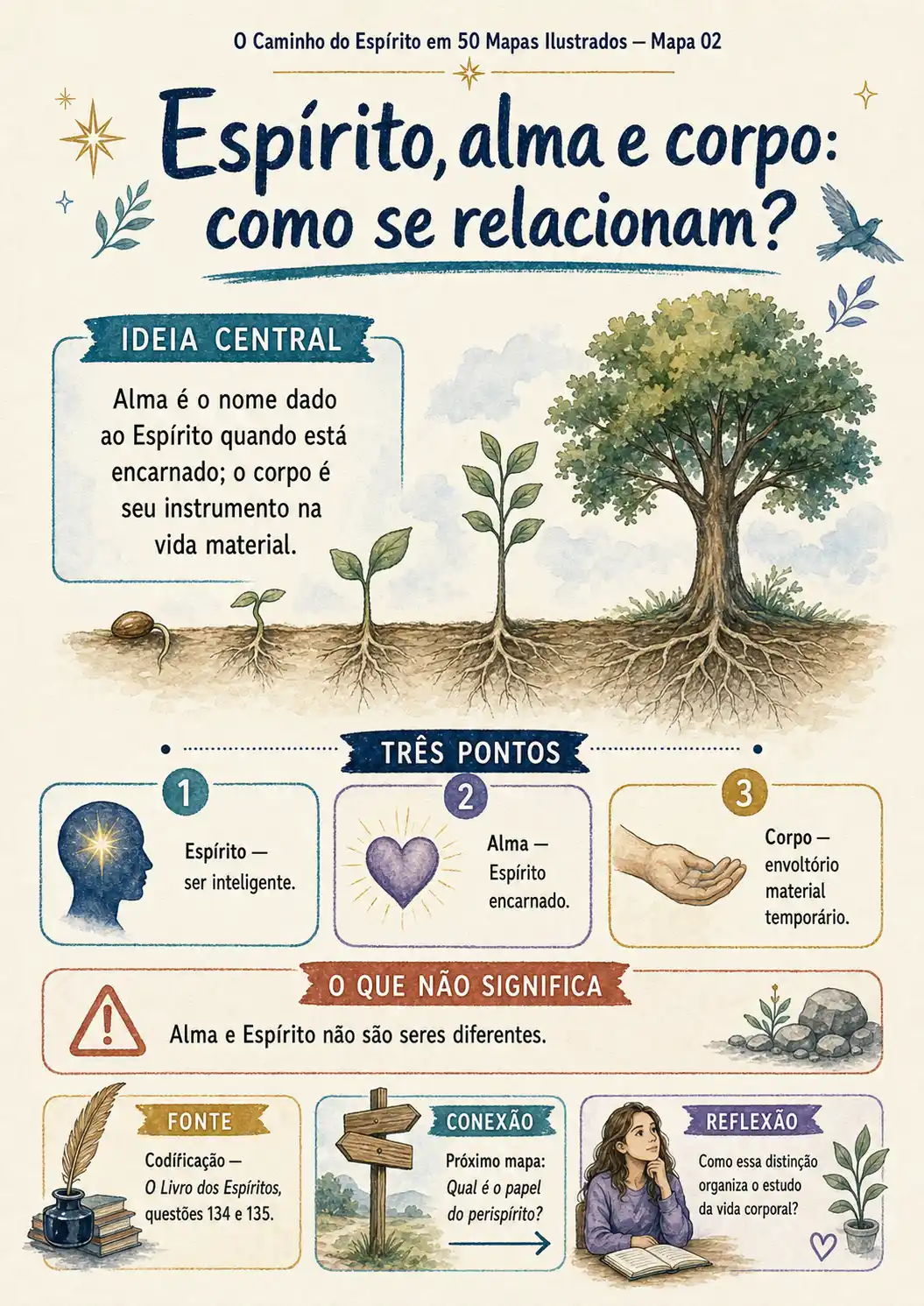 Mapa 02 — Espírito, alma e corpo: como se relacionam?